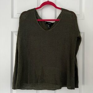 Forever 21 Army Green Knit long sleeve sweater top
